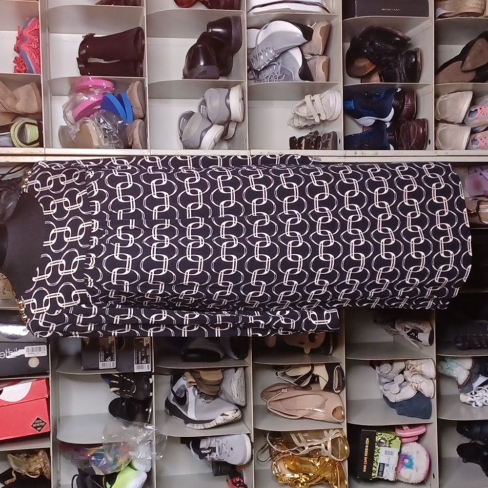 Milly of New York black white print dress size S